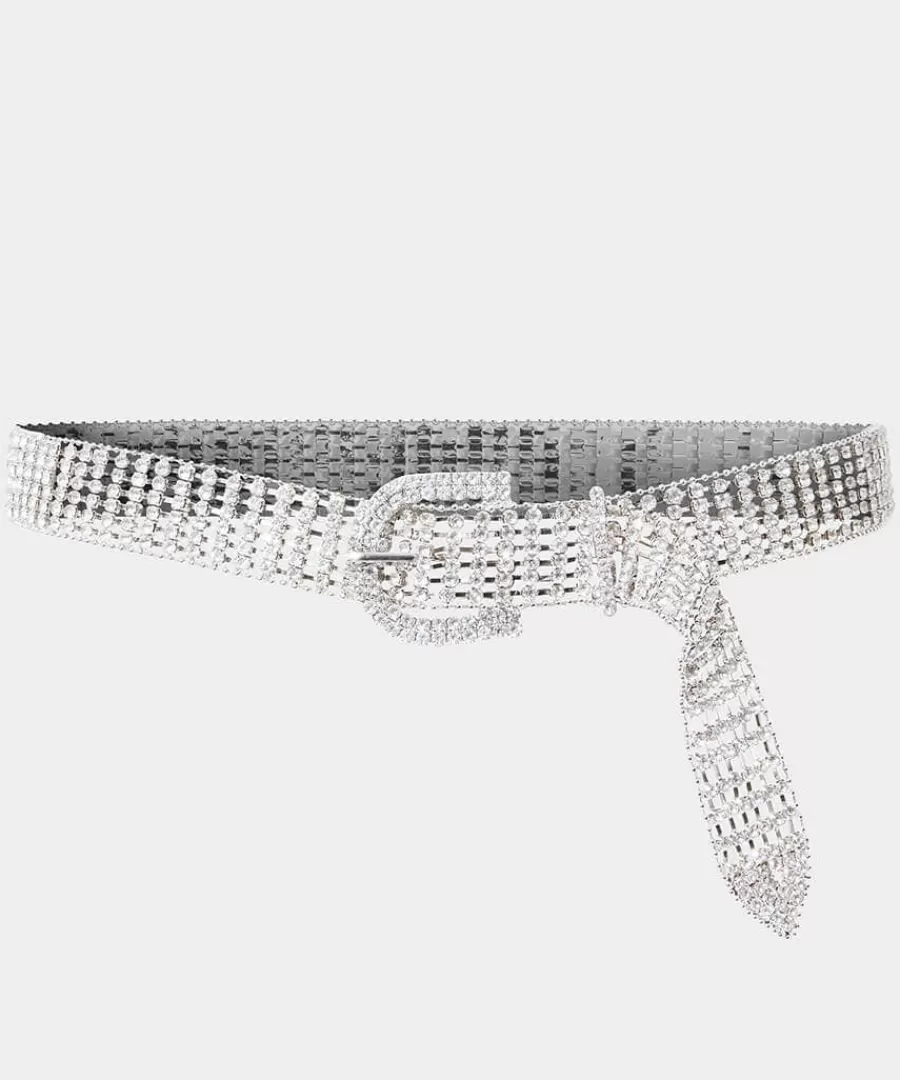 Flash Sale Joe Browns A Wave Of Shimmer Diamante Belt Silver