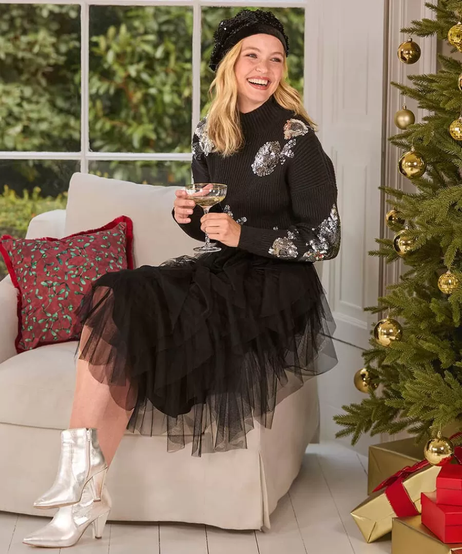 Flash Sale Joe Browns All That Shimmers Sequin Jumper Black