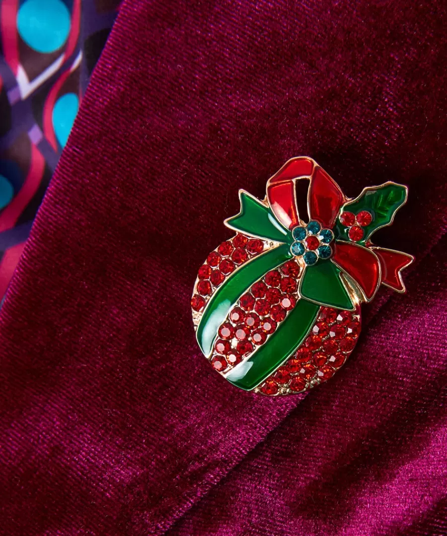 Shop Joe Browns All The Baubles Vintage Style Brooch Red Multi