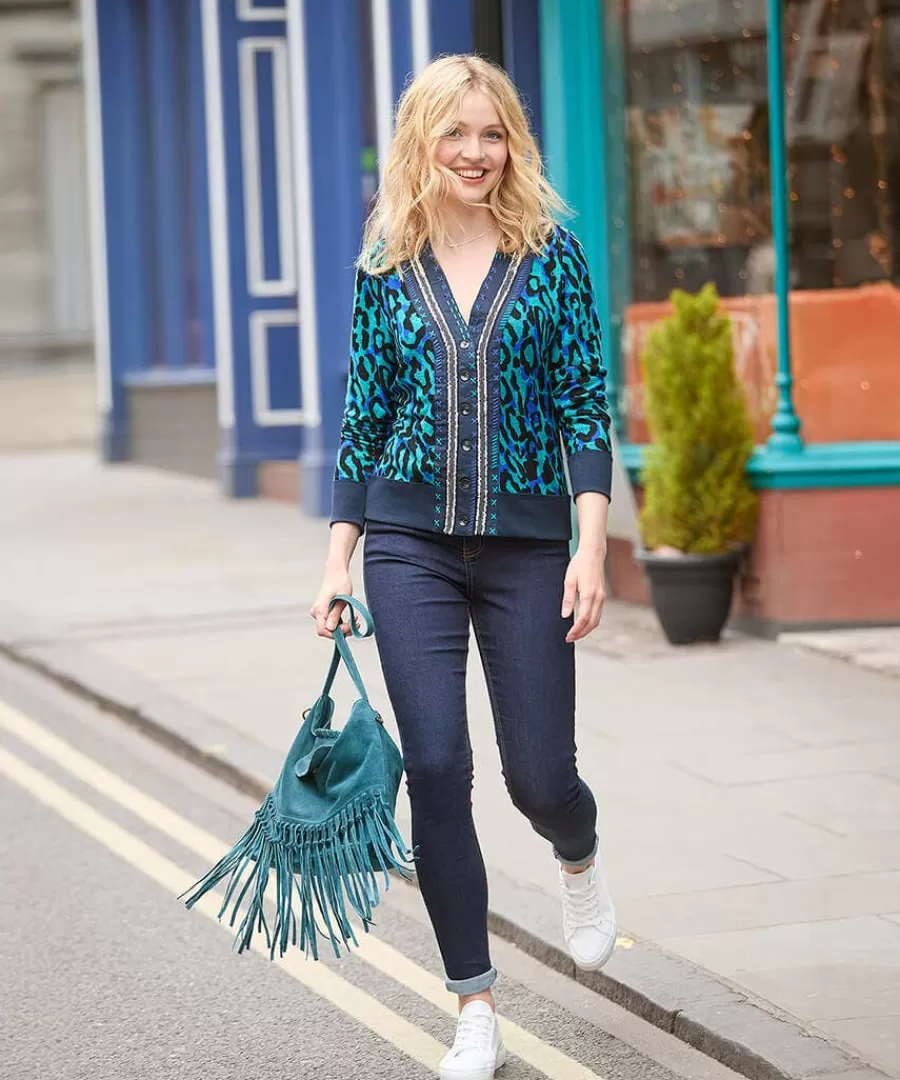 Store Joe Browns All The Fun Jersey Cardigan Blue