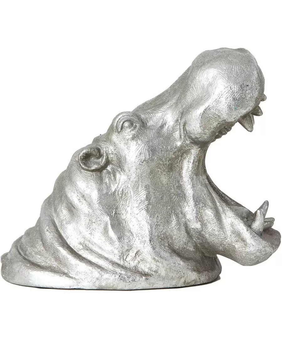 Cheap Joe Browns Antique Roaring Hippo Table Lamp Silver