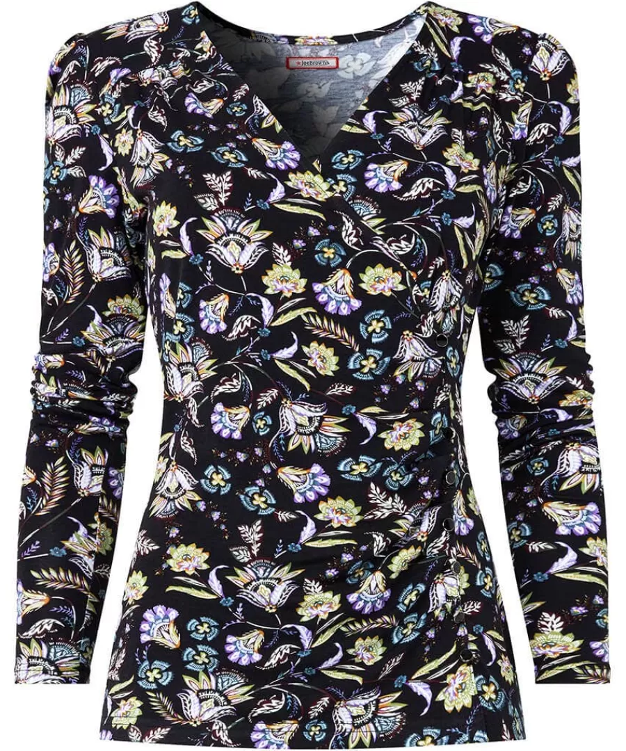 Online Joe Browns Aria Jersey Wrap Top Black