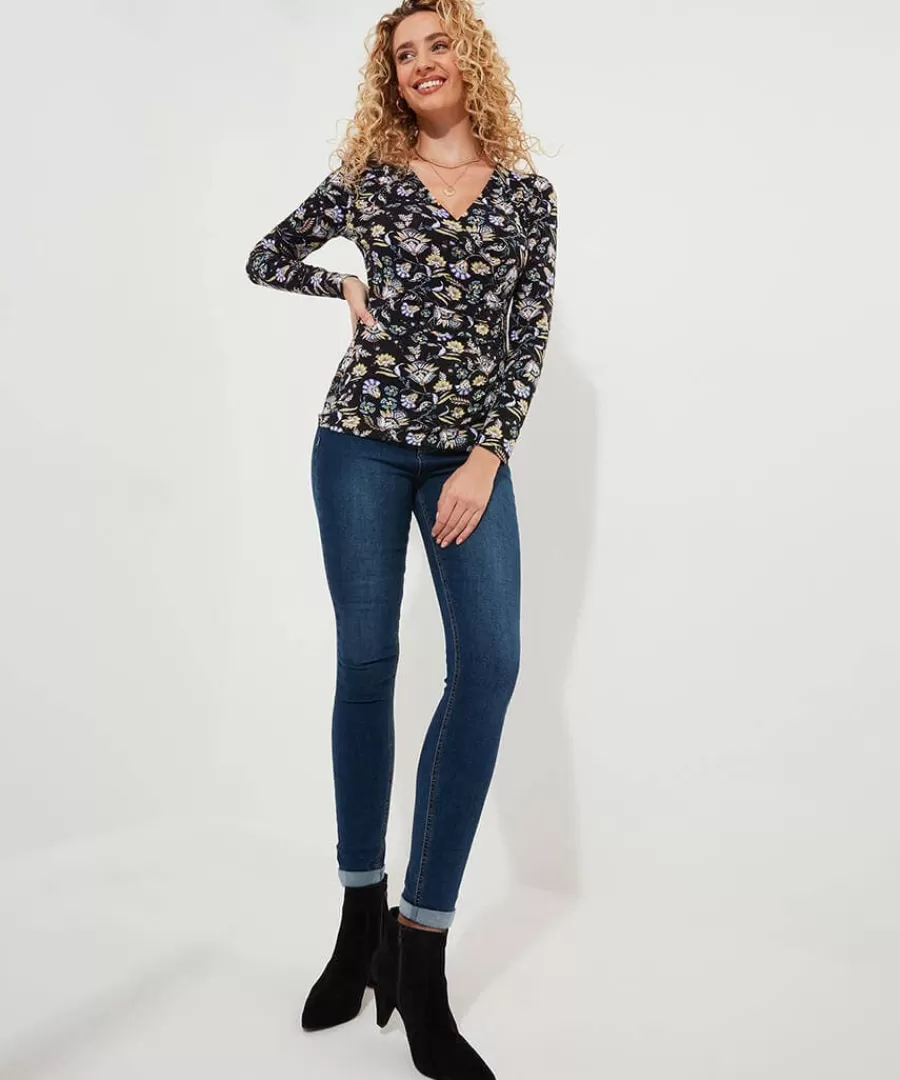 Online Joe Browns Aria Jersey Wrap Top Black