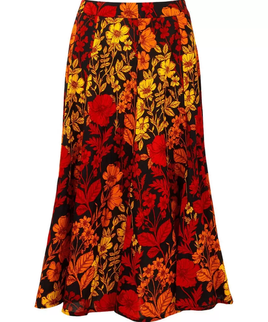 Flash Sale Joe Browns Autumn Florals Skirt Black
