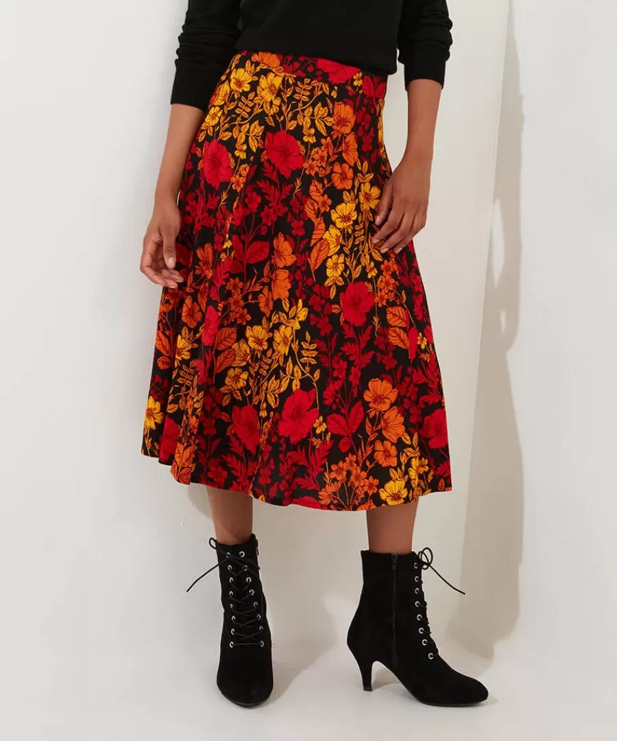 Flash Sale Joe Browns Autumn Florals Skirt Black