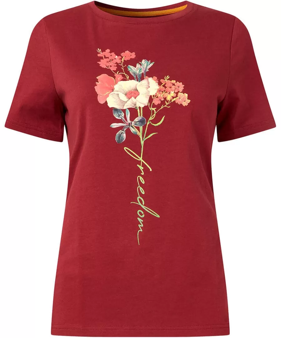 Best Sale Joe Browns Autumn Florals T-Shirt Berry