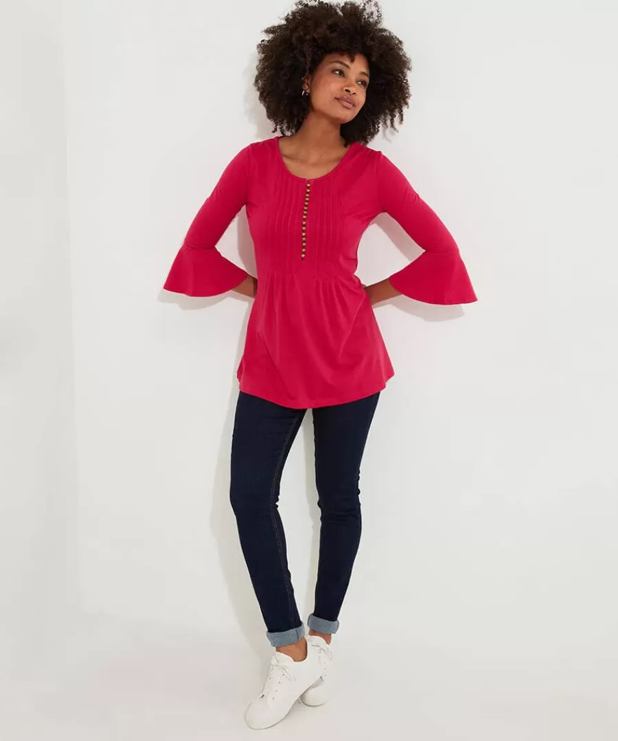 Sale Joe Browns Beautiful Button Longline Jersey Top Pink