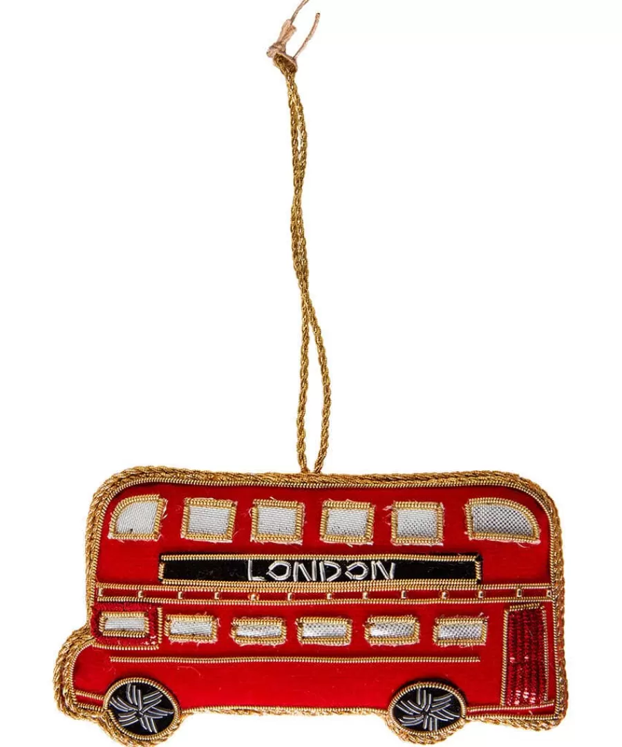 Cheap Joe Browns Beautifully Embroide Bus Christmas Ornament Red