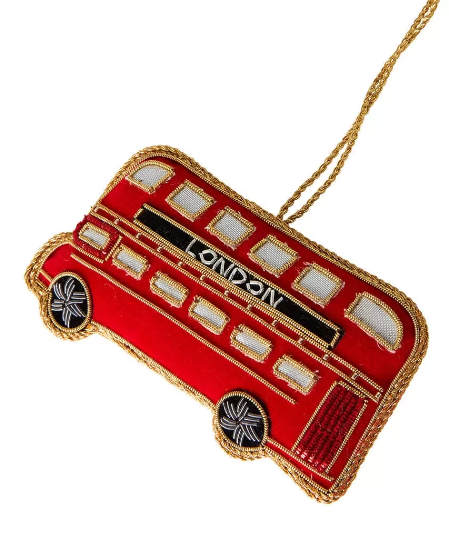 Cheap Joe Browns Beautifully Embroide Bus Christmas Ornament Red