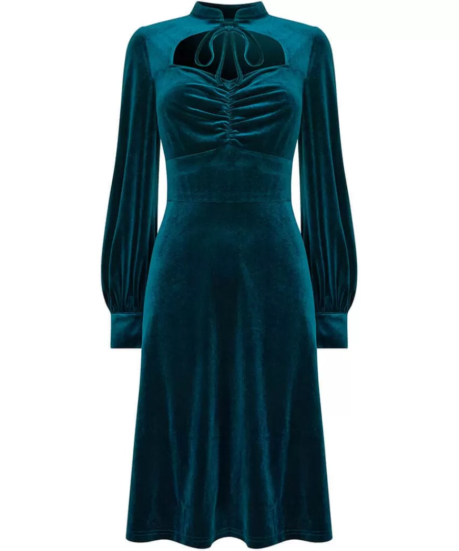 Flash Sale Joe Browns Betsy Velour Dress Teal