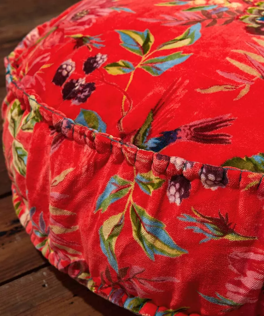 Hot Joe Browns Birds Of Paradise Round Cushion Orange