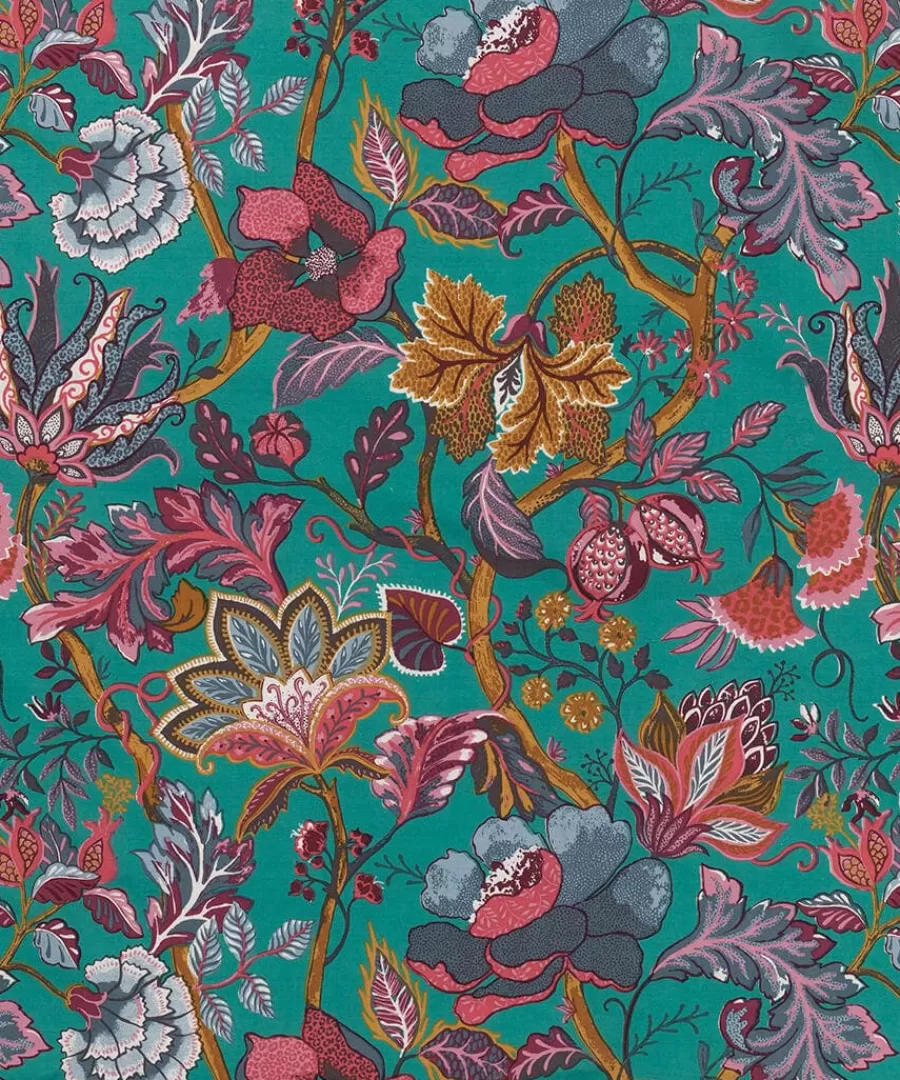 Discount Joe Browns Savanna Leopard Florals Cotton Slub Reversible Duvet Set Blue