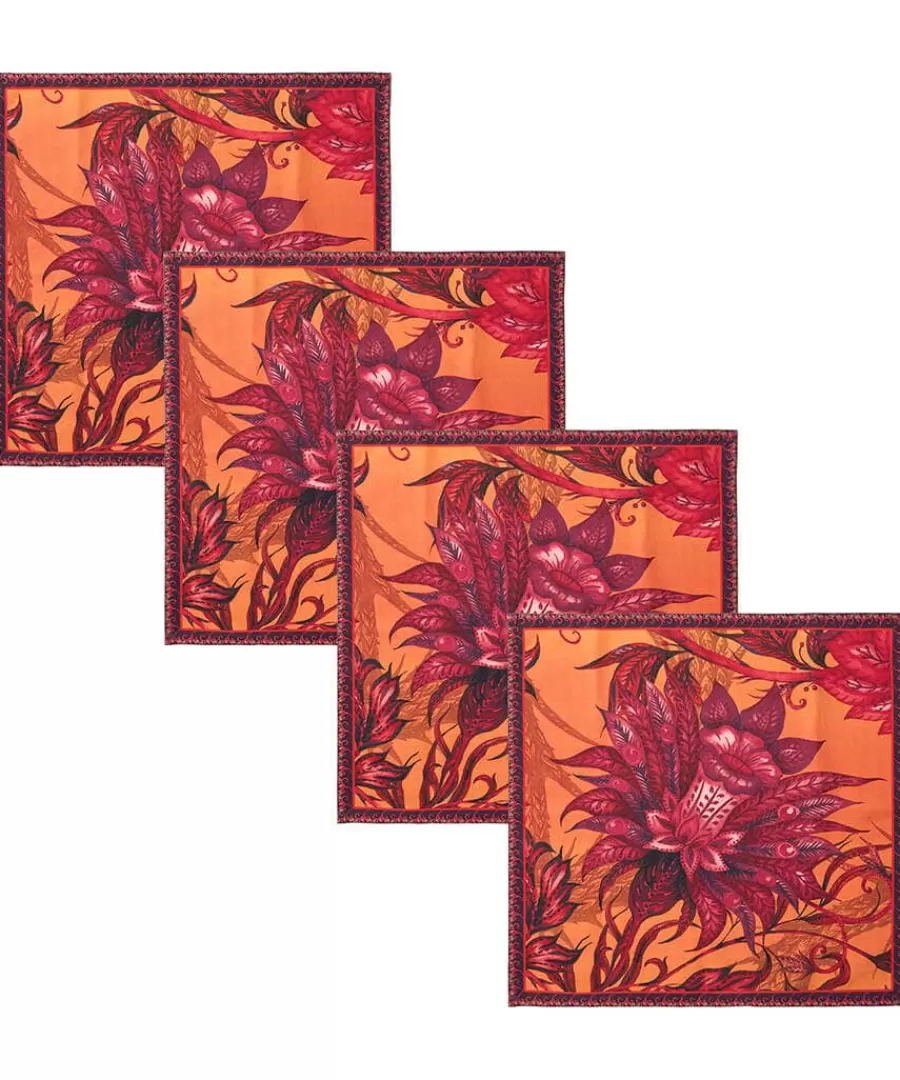 Clearance Joe Browns Bohemian Bloom Cotton Napkins Orange