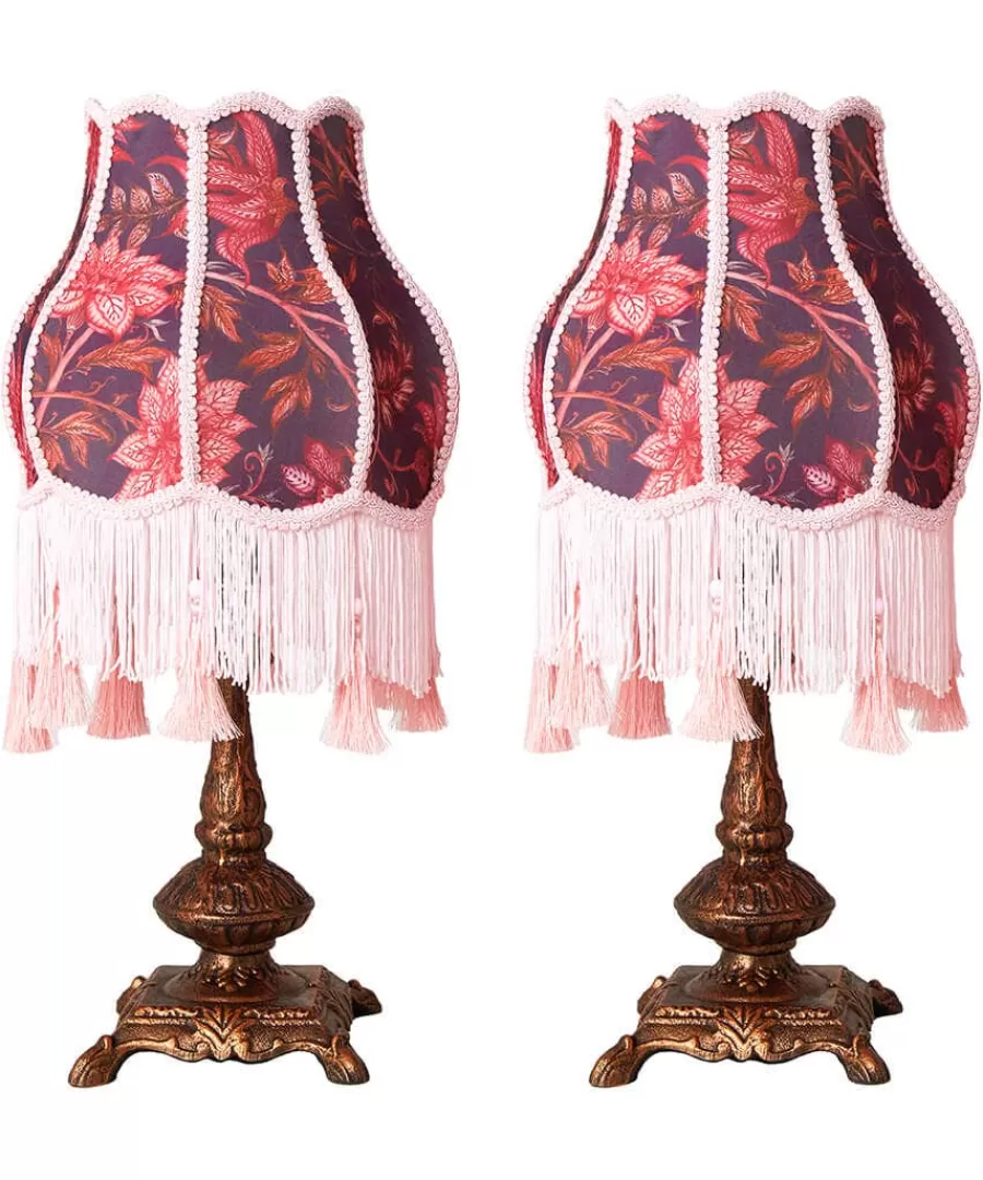 Clearance Joe Browns Bohemian Bloom Set Of 2 Table Lamps Purple