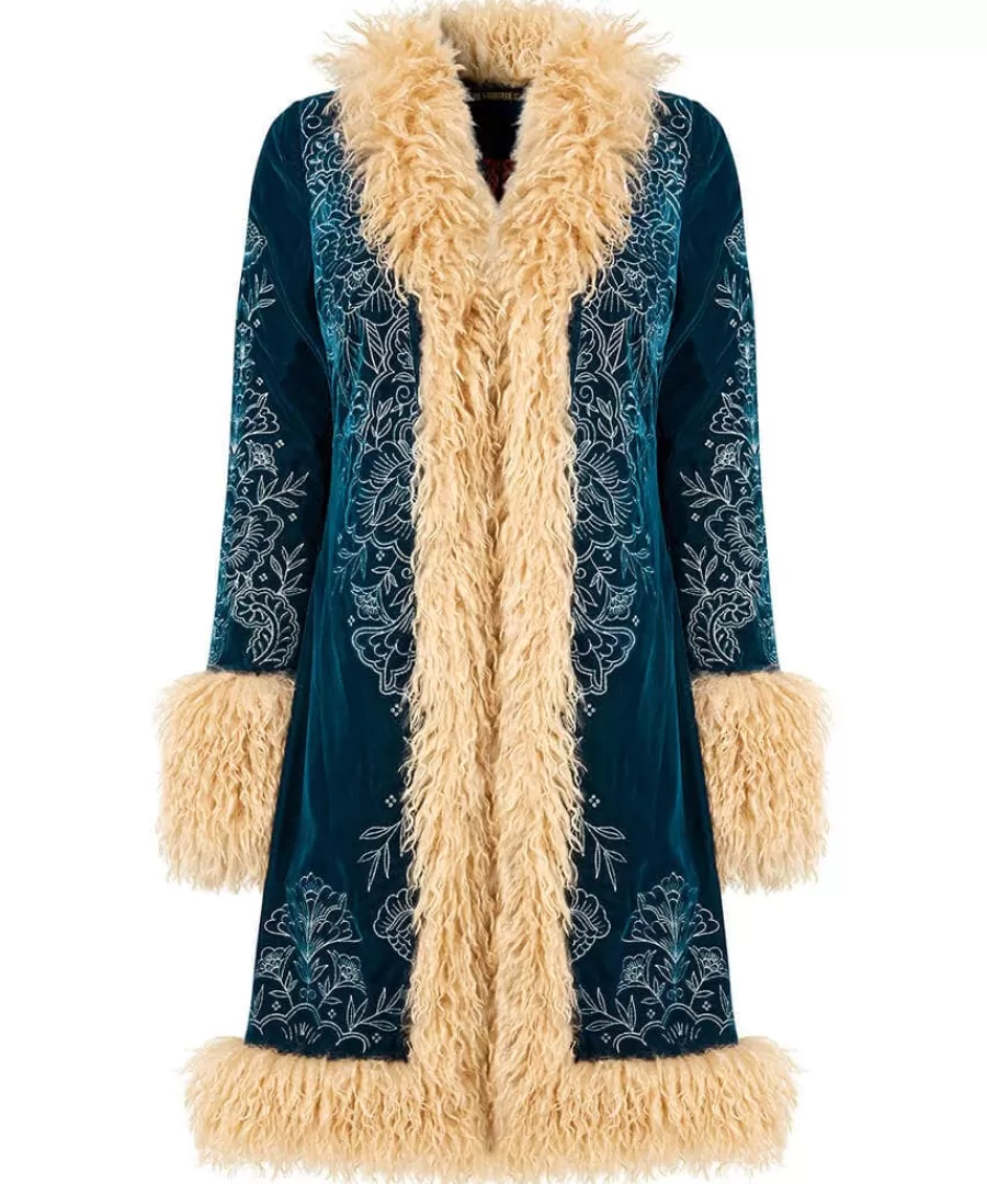 Discount Joe Browns Boho Girl Embroidered Boutique Coat Teal