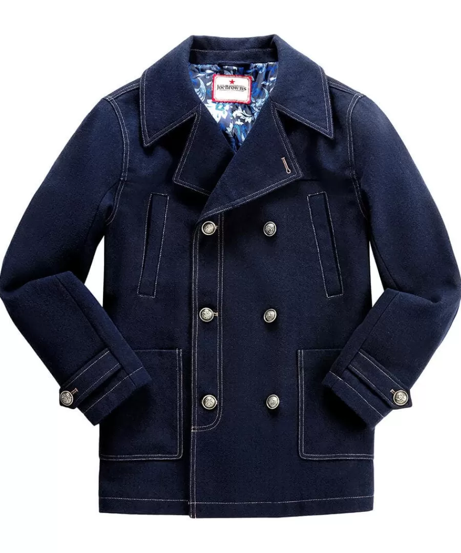 Flash Sale Joe Browns Border Pea Coat Navy