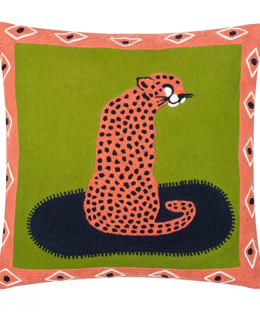 Flash Sale Joe Browns Bright And Bold Cheetah Cushion Coral