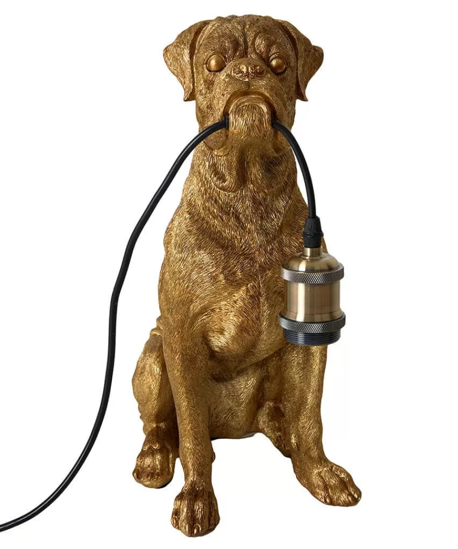 Fashion Joe Browns Brilliant Boxer Table Lamp Antique Gold