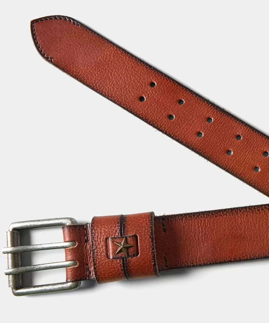 Store Joe Browns Buff Harness Distressed Leather Belt Cognac
