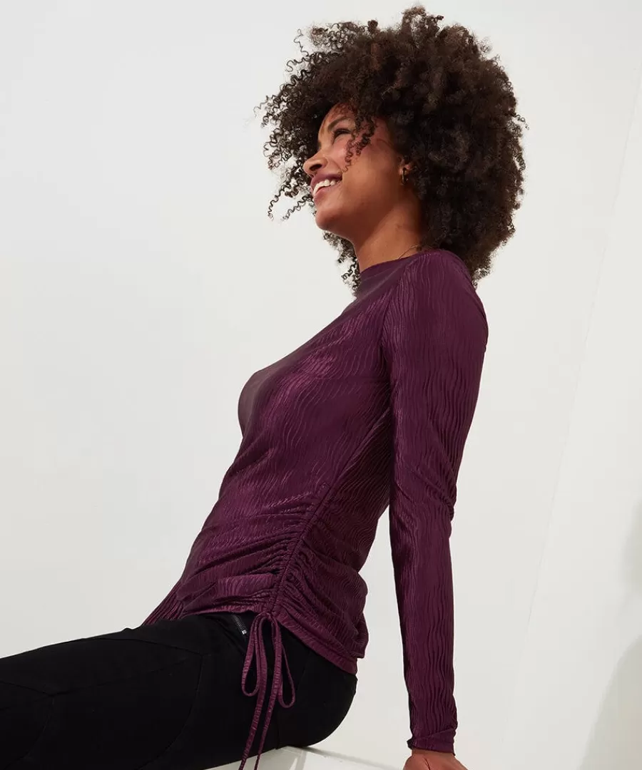 Flash Sale Joe Browns Callie High Neck Top Plum
