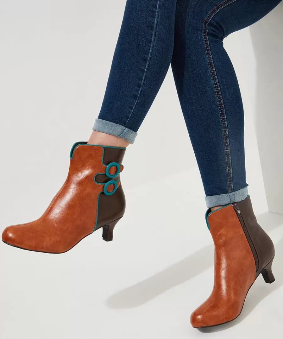 Store Joe Browns Carnaby Buckle Trim Boots Tan Multi