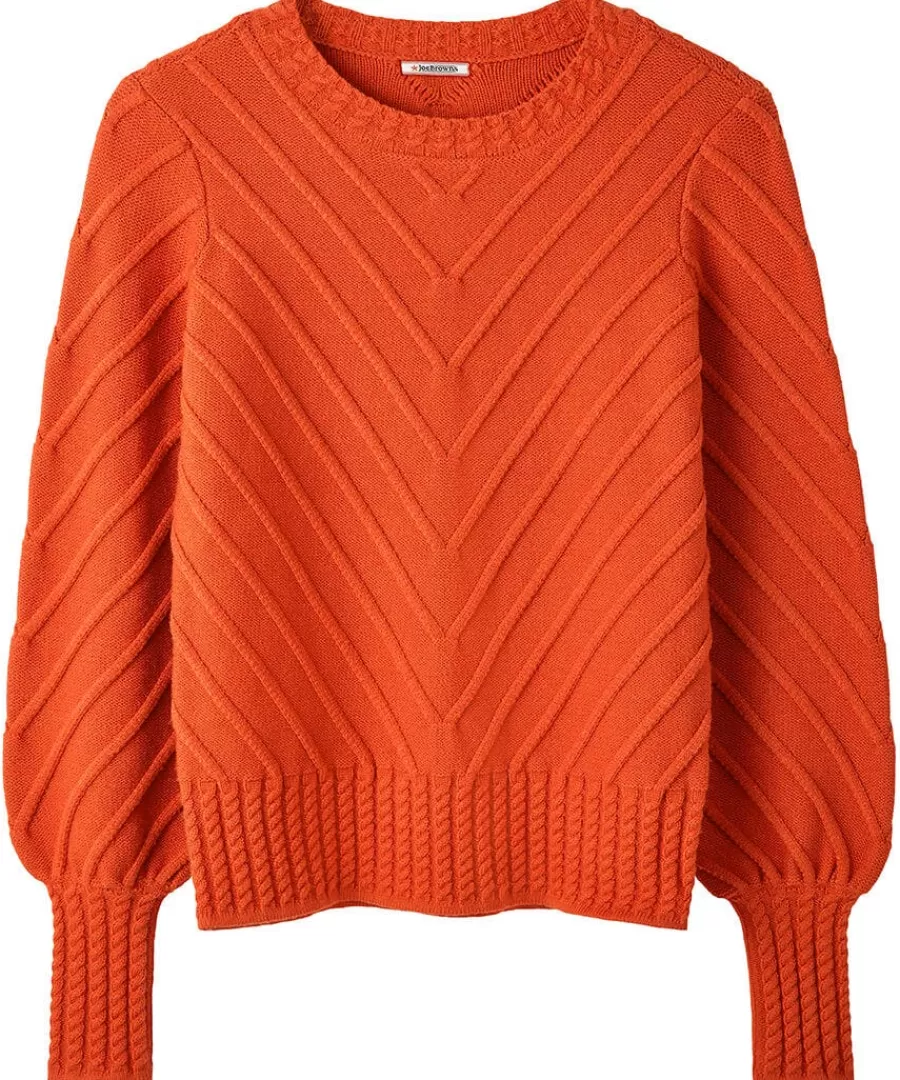 Cheap Joe Browns Cassie Chevron Knit Jumper Orange