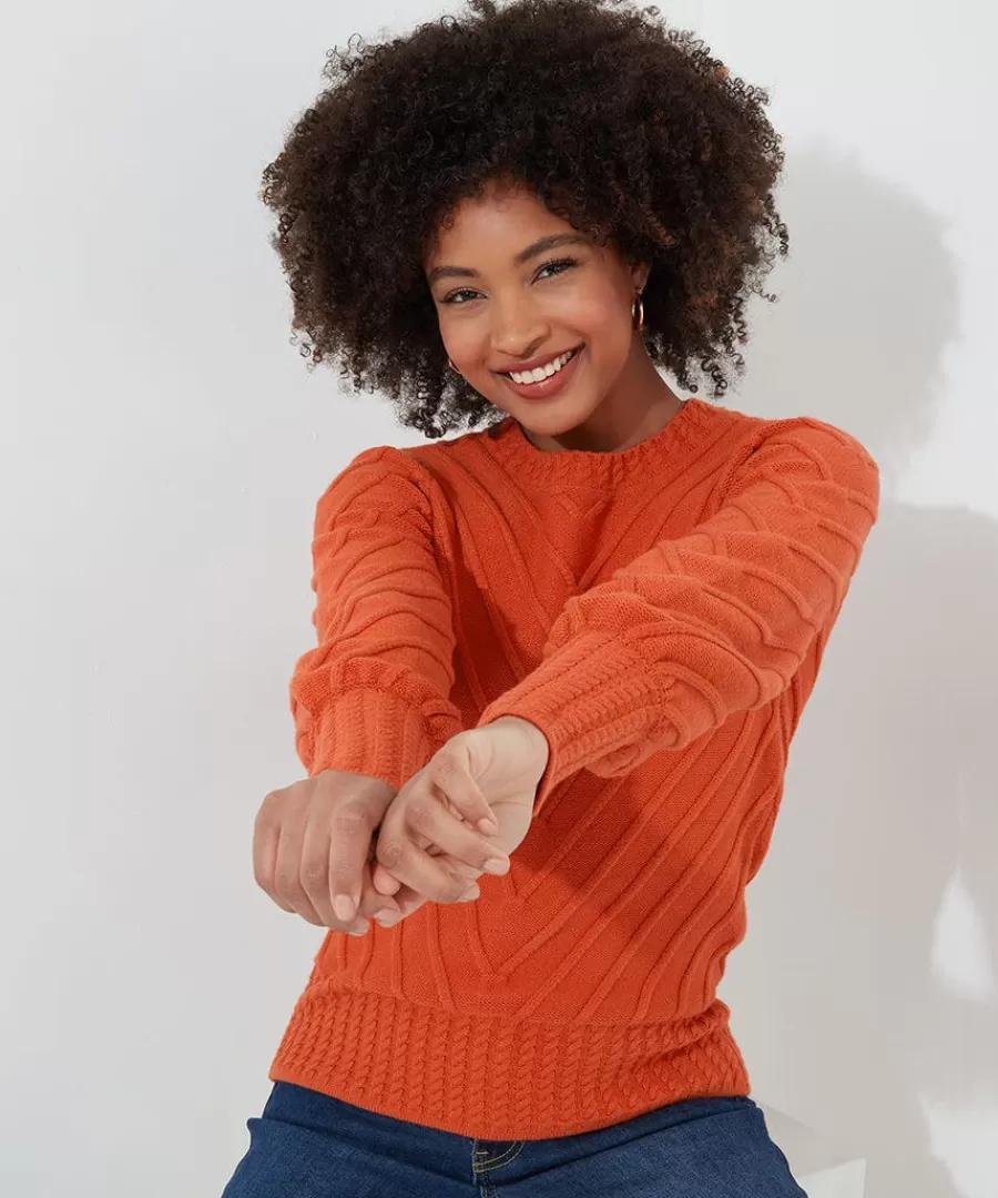 Cheap Joe Browns Cassie Chevron Knit Jumper Orange