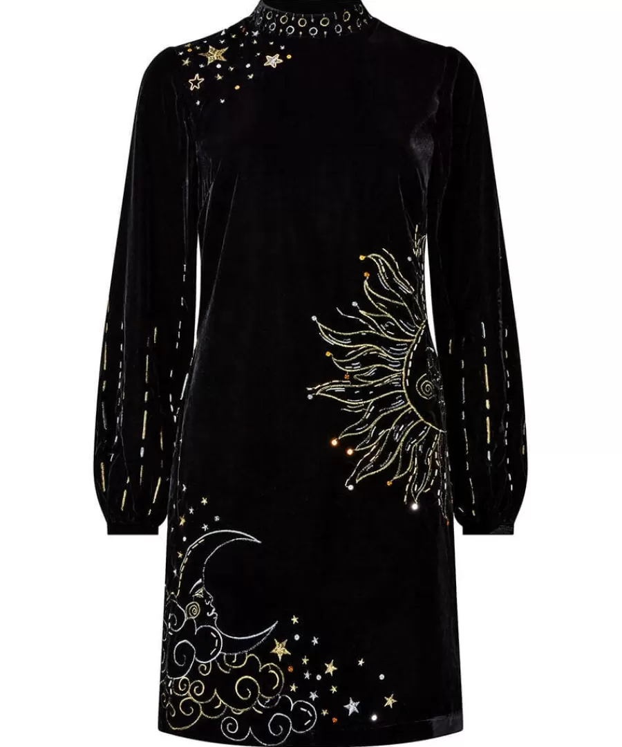 Store Joe Browns Celestial Skies Velvet Dress Black