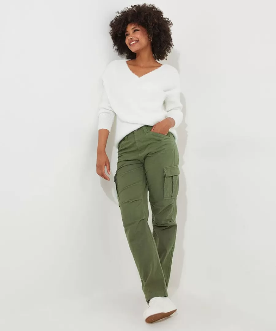 Hot Joe Browns Celine Cargo Pants Khaki / Chocolate