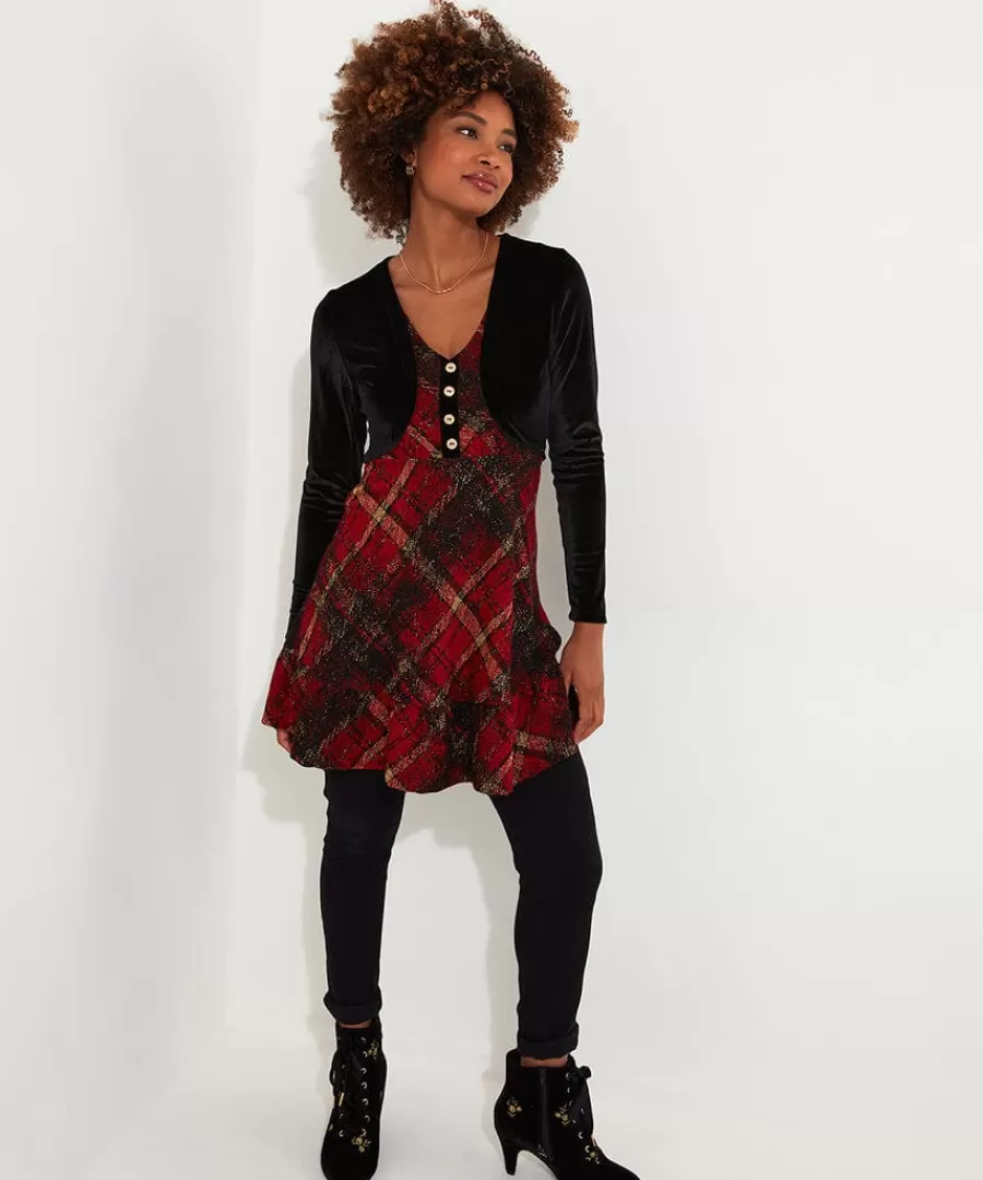 Flash Sale Joe Browns Charming Check Tunic Red