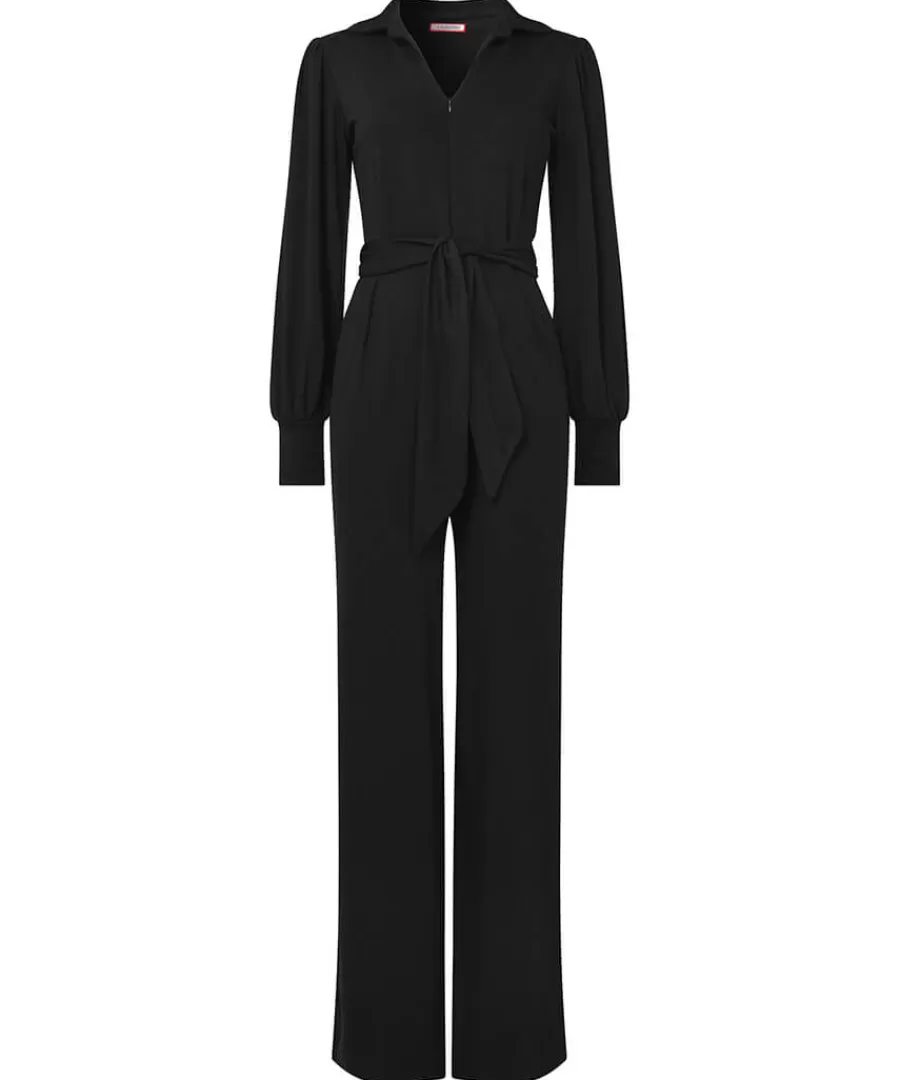 Fashion Joe Browns Charming Zipped Jumpsuit Black / Blue