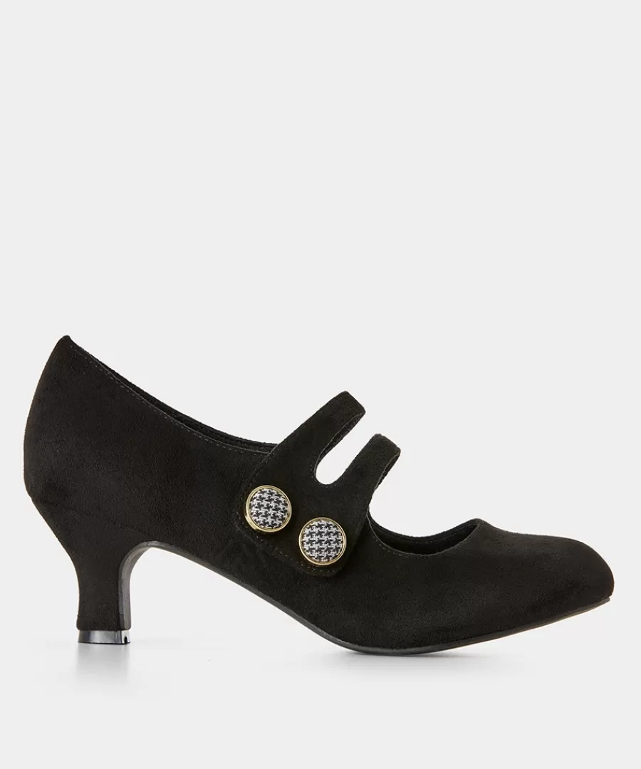 Fashion Joe Browns Check Me Out Dainty Mary Janes Black