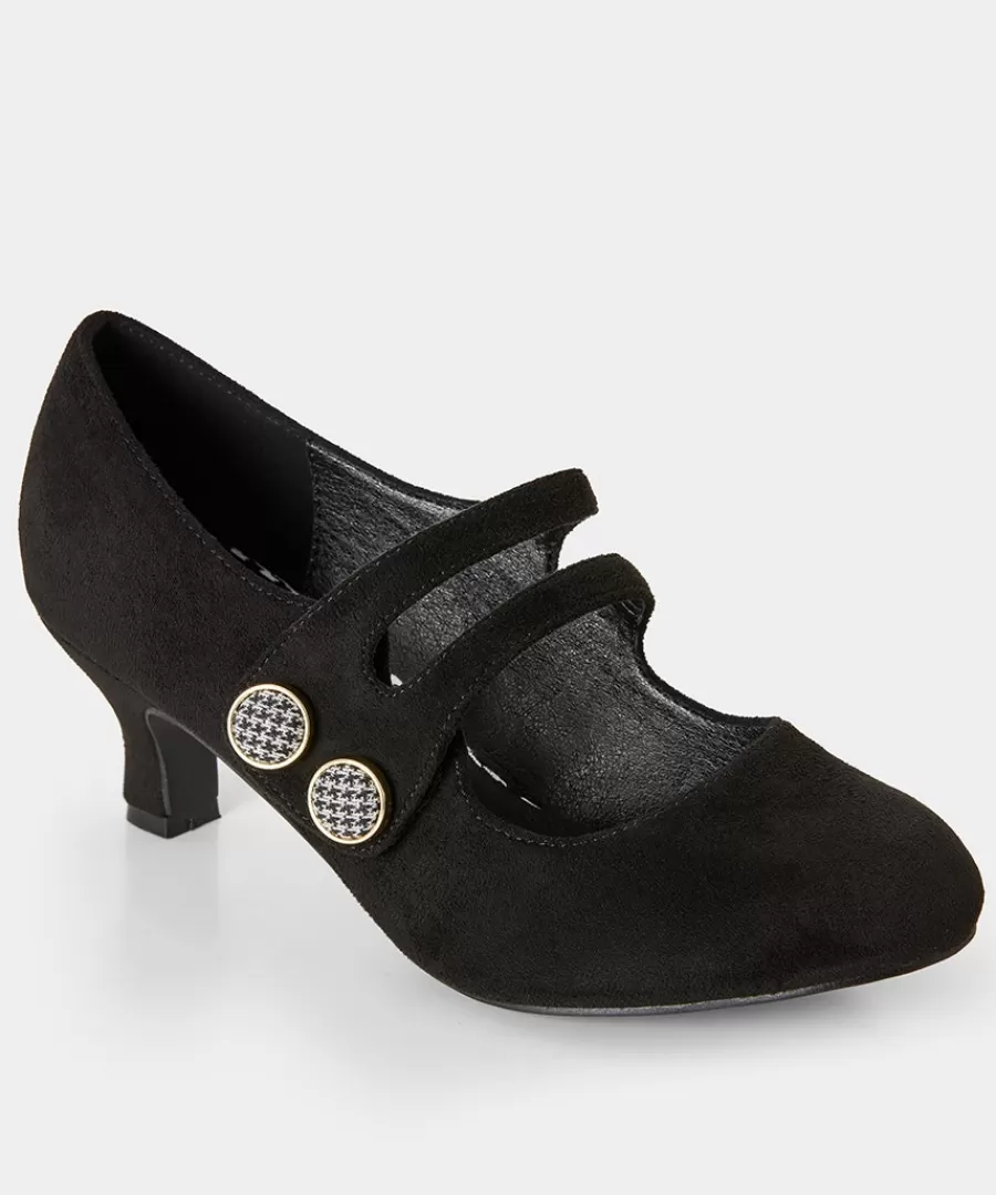 Fashion Joe Browns Check Me Out Dainty Mary Janes Black