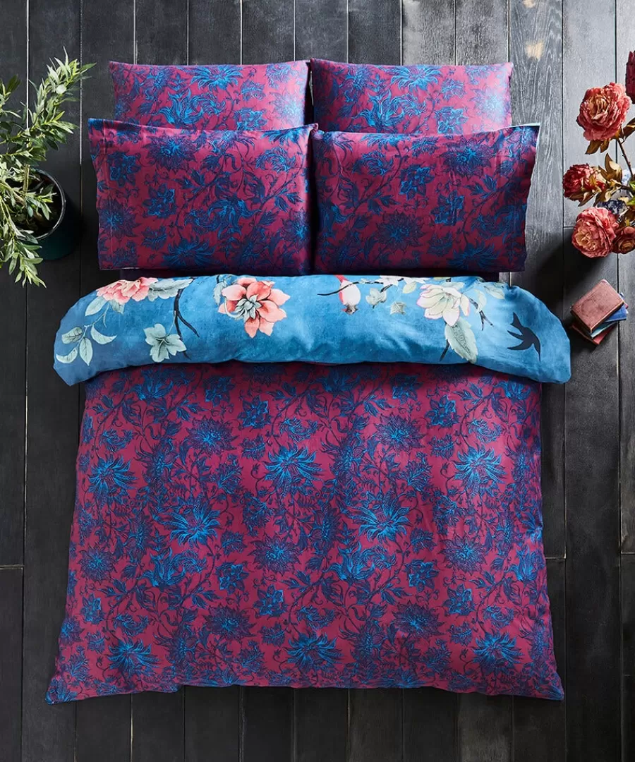 New Joe Browns Cherished Chinoiserie Reversible Duvet Set Blue