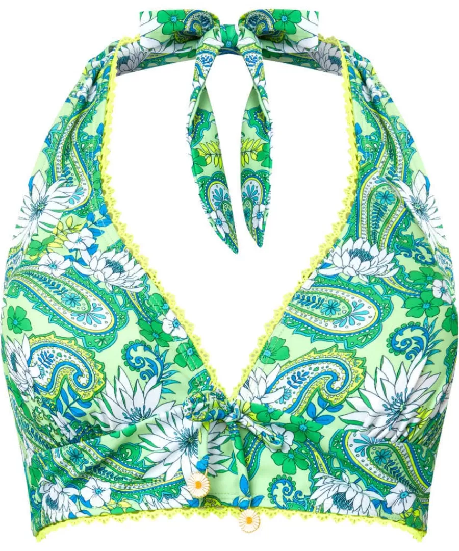 Shop Joe Browns Coconut Bay Bikini Top Green Multi
