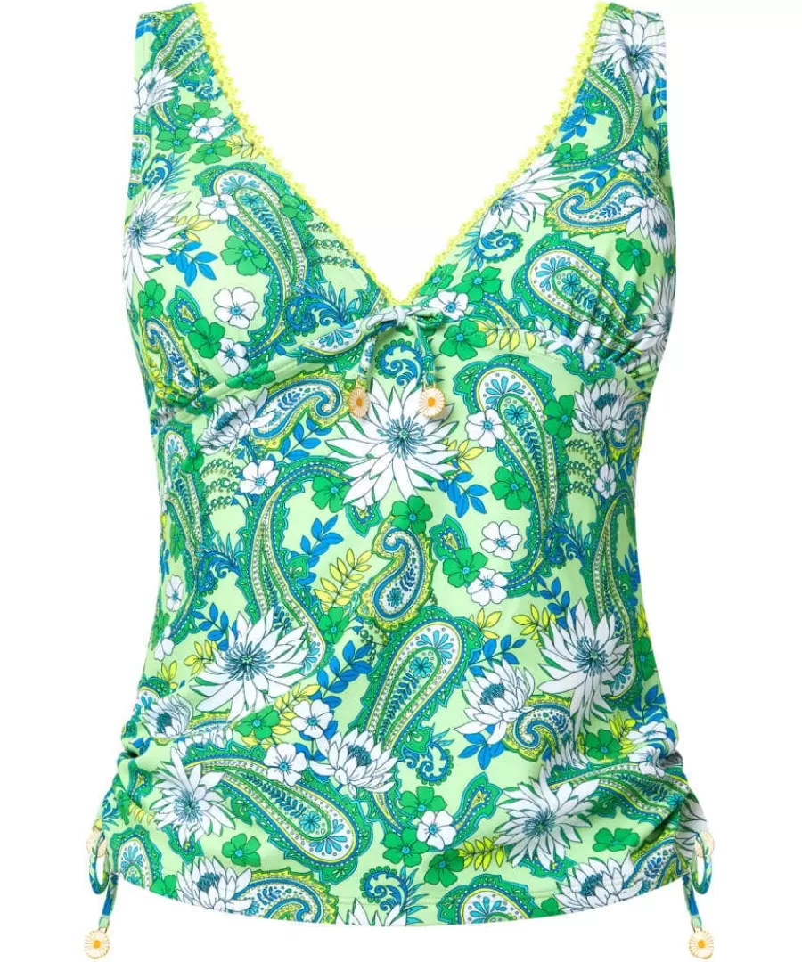 Fashion Joe Browns Coconut Bay Tankini Top Green Multi