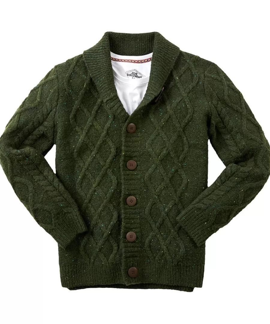 Online Joe Browns Cool In Cable Cardigan Green