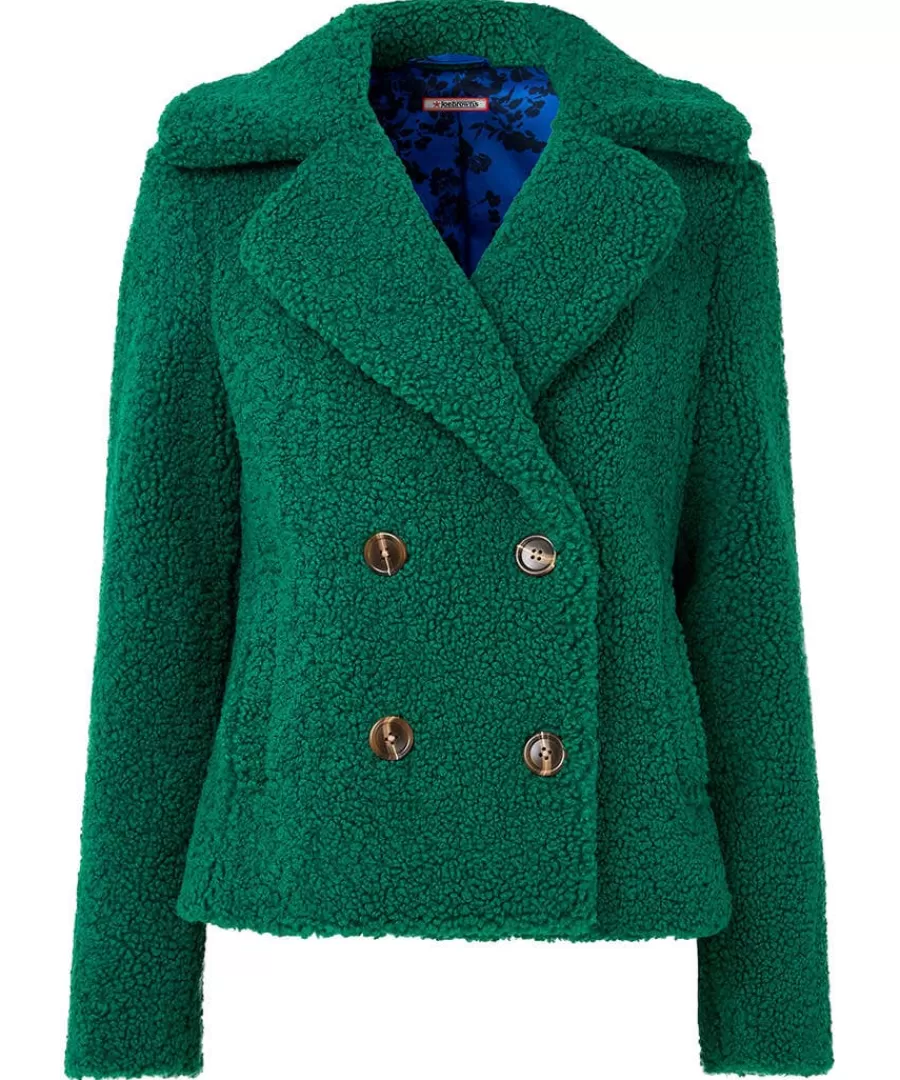 Cheap Joe Browns Cosy And Cute Teddy Jacket Green / Ochre