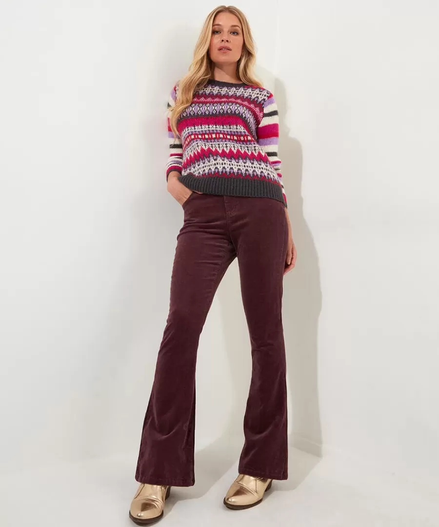 Fashion Joe Browns Cosy Cabin Cord Trousers Purple