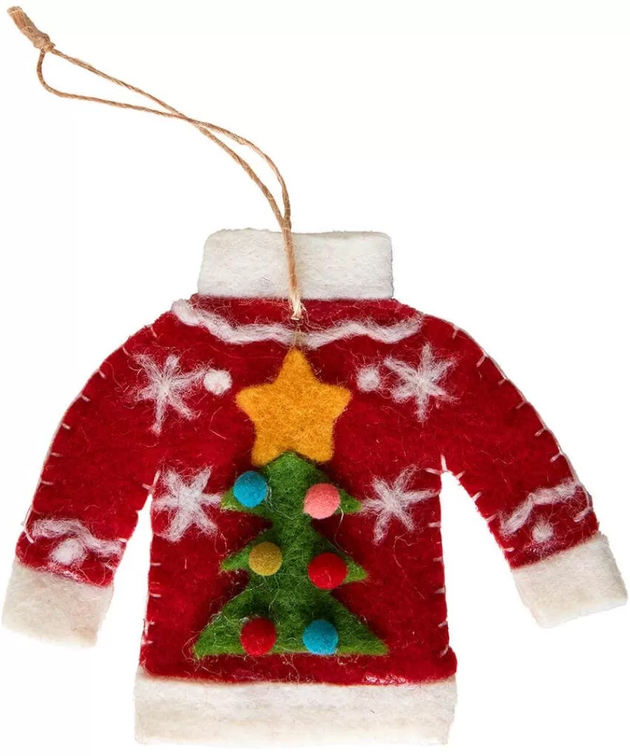 Best Joe Browns Cosy Christmas Jumper Hanging Decoration Red