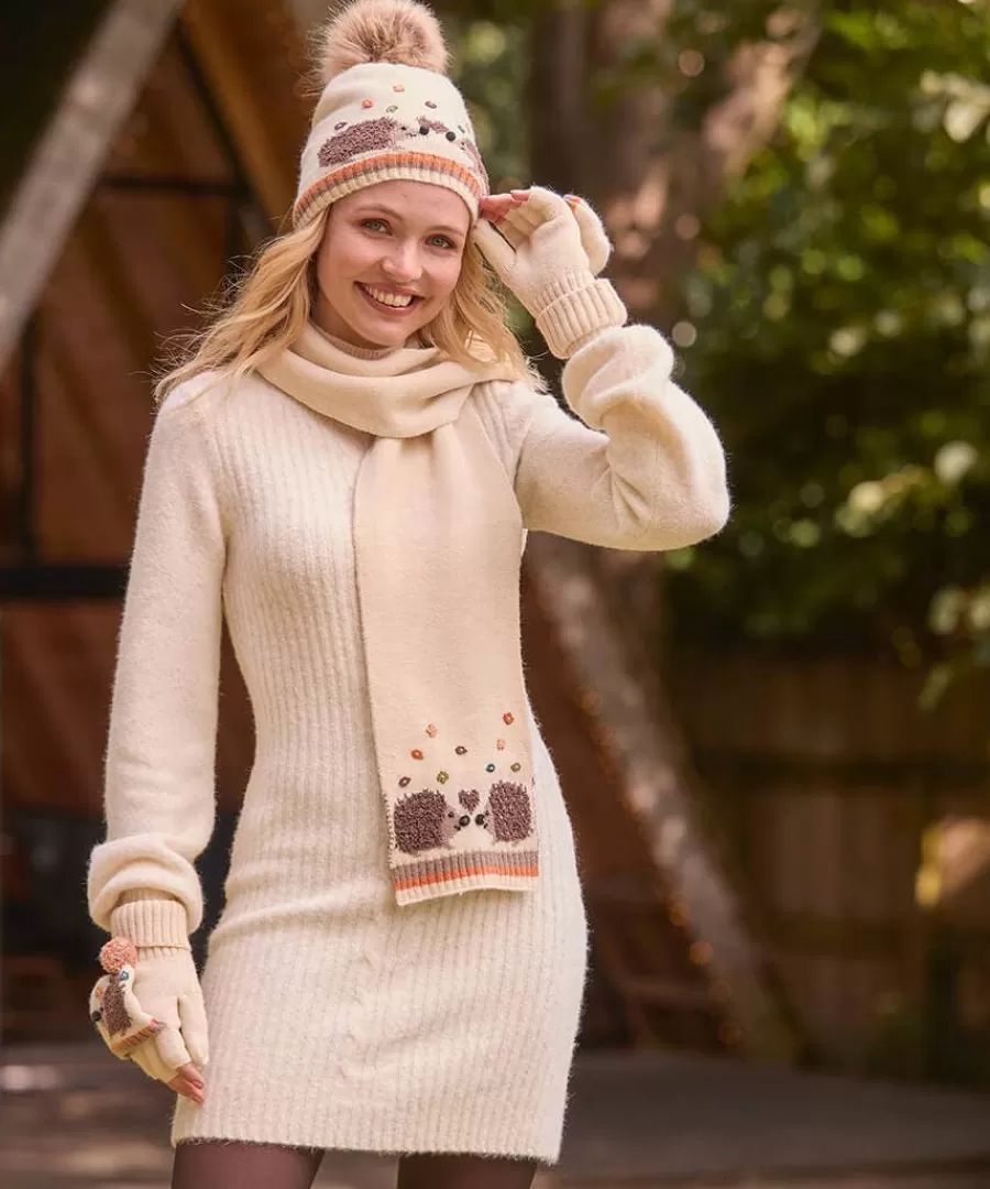 Fashion Joe Browns Cosy Nights Knitted Dress Cream
