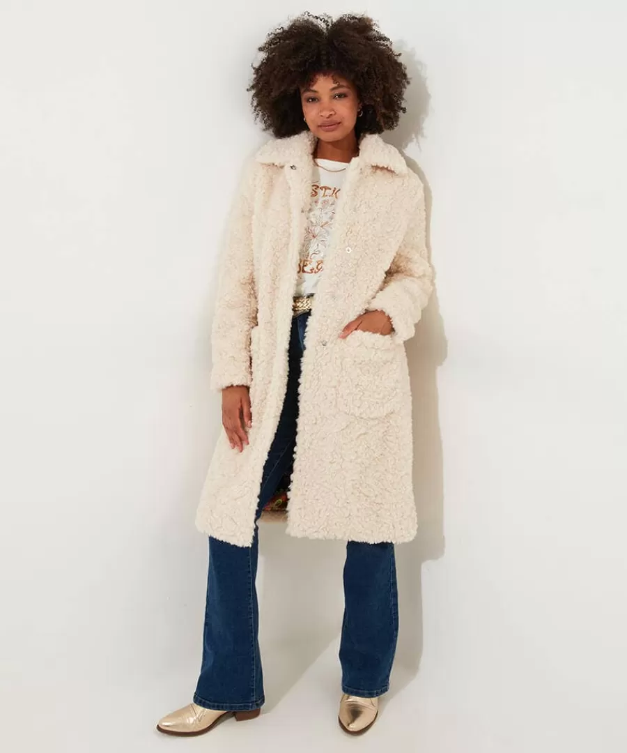 Store Joe Browns Cosy Up Furry Coat Cream