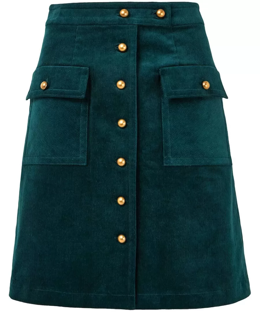New Joe Browns Curiously Cord Skirt Forest Green