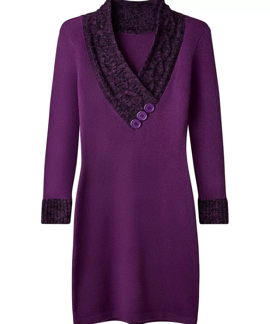 Flash Sale Joe Browns Curiously Cosy Jumper Dress Purple