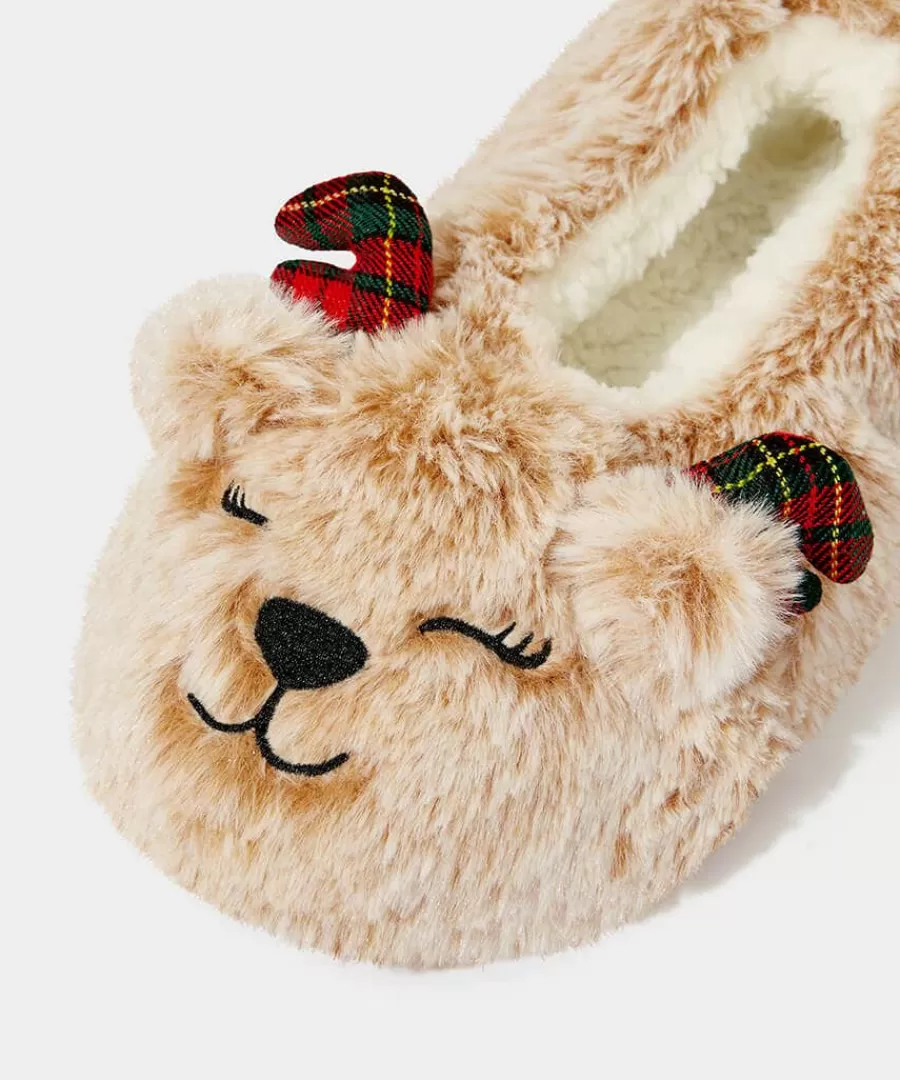 Hot Joe Browns Cute Little Deers Slippers In A Box Multi