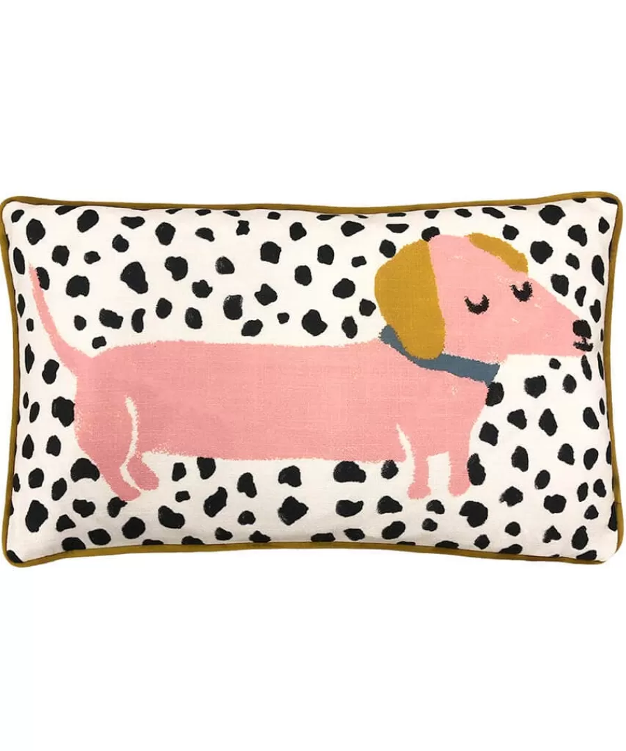 Fashion Joe Browns Dachshund Delight Boudoir Cushion White