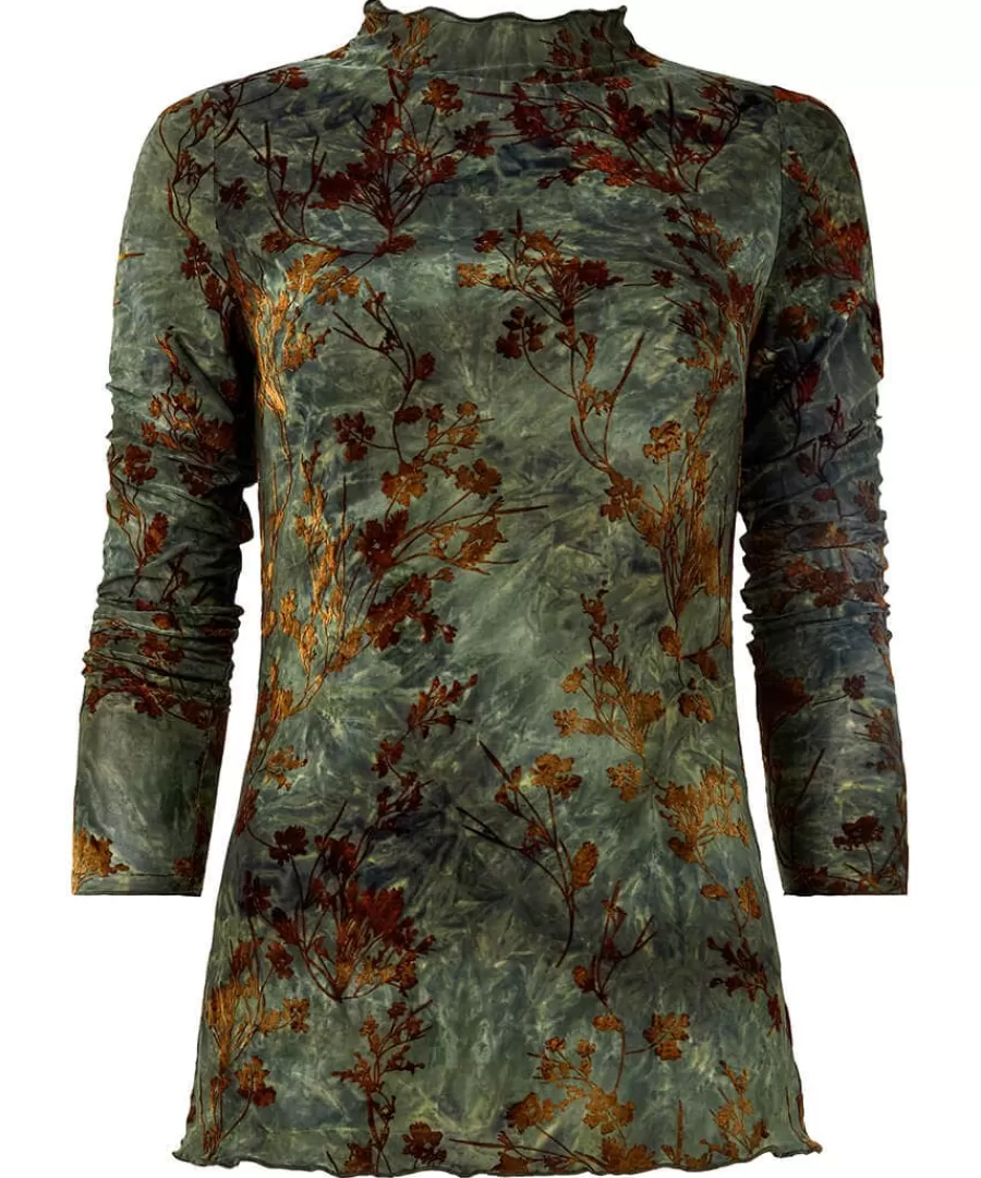 Shop Joe Browns Danielle Flocked Top Green