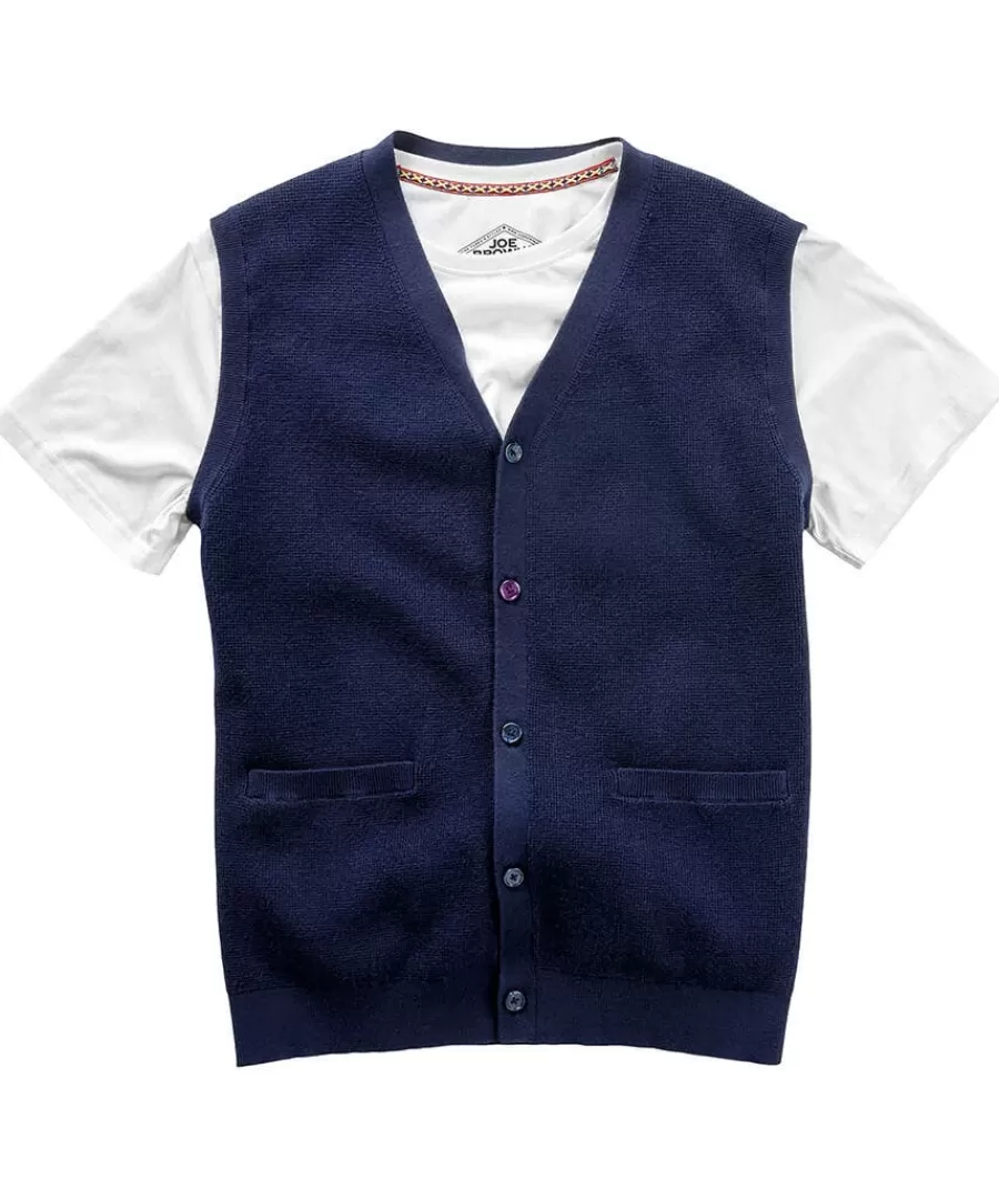 Fashion Joe Browns Dapper Knitted Waistcoat Navy