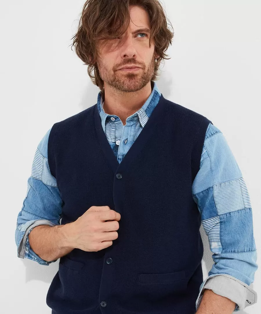 Fashion Joe Browns Dapper Knitted Waistcoat Navy