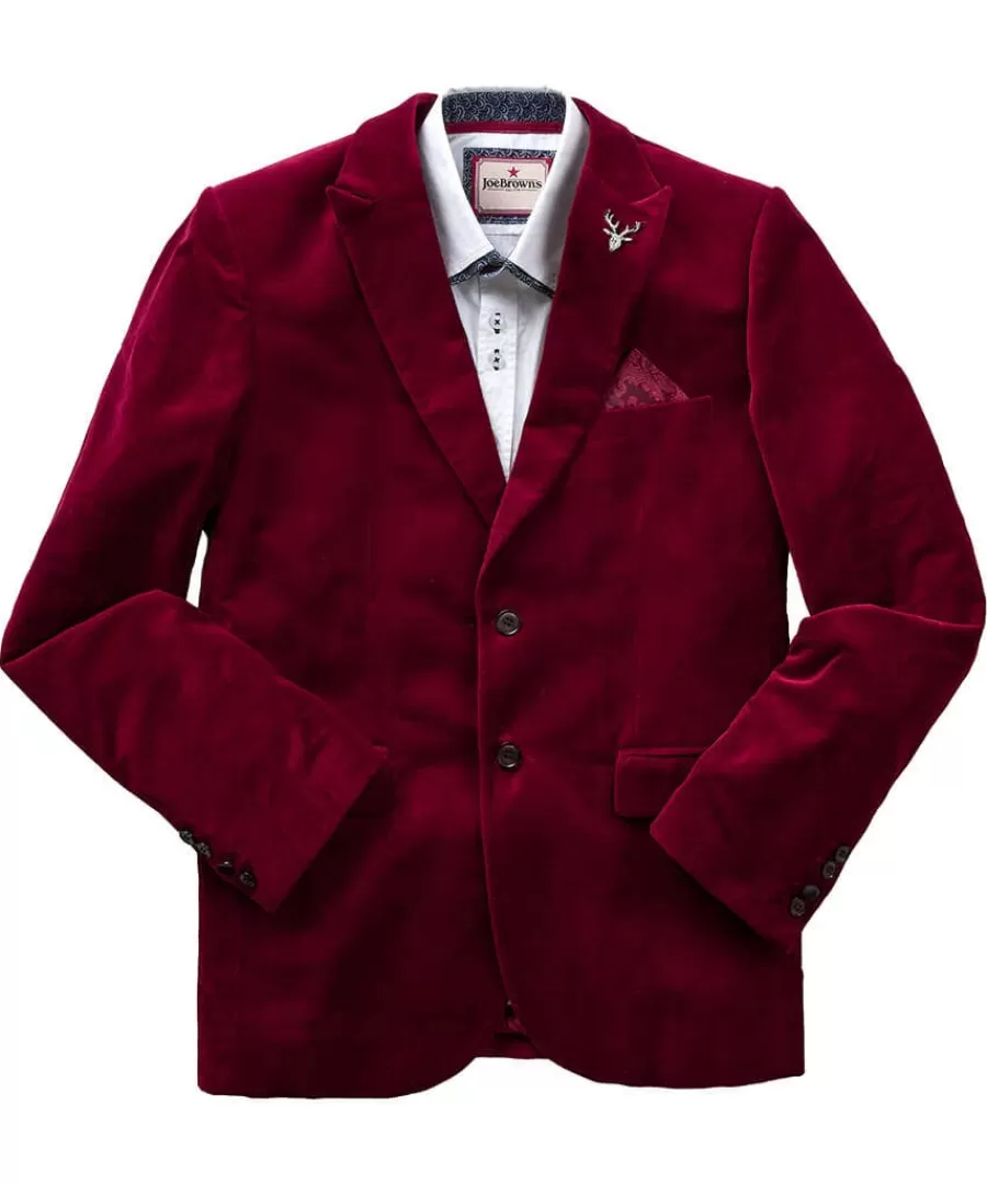 Clearance Joe Browns Dapper Velvet Blazer Firecracker